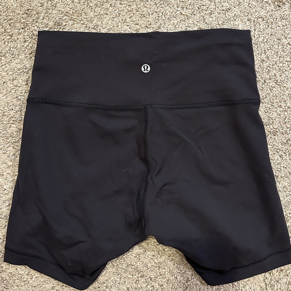 Lululemon Black Wonder-Under Bike Shorts